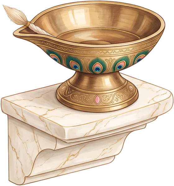 Brass diya